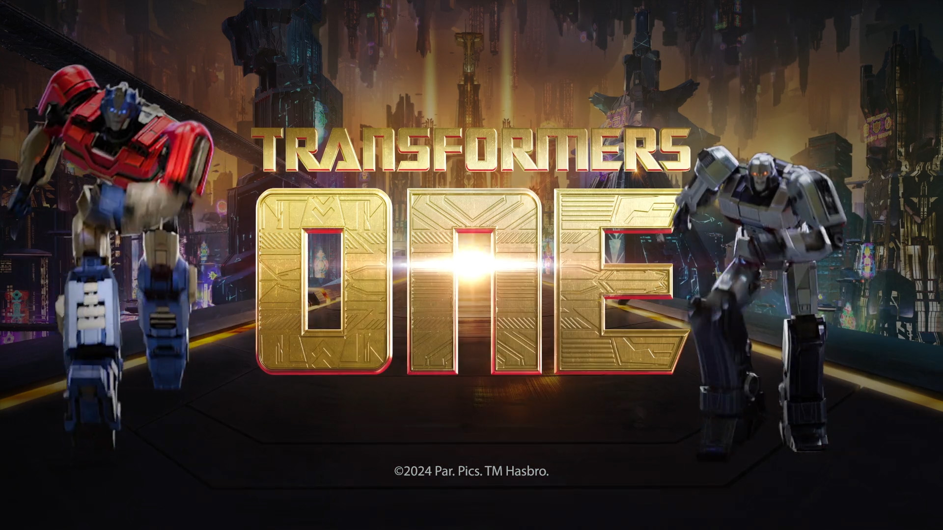 CGI 3D render from the Transformer One Ident